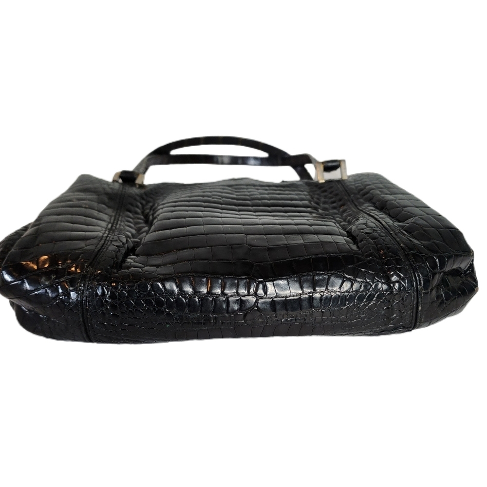 AUTHENTIC GUCCI SUPER RARE 1950s RESTORATION PIECE BLACK CROCODILE - Picture 2 of 16